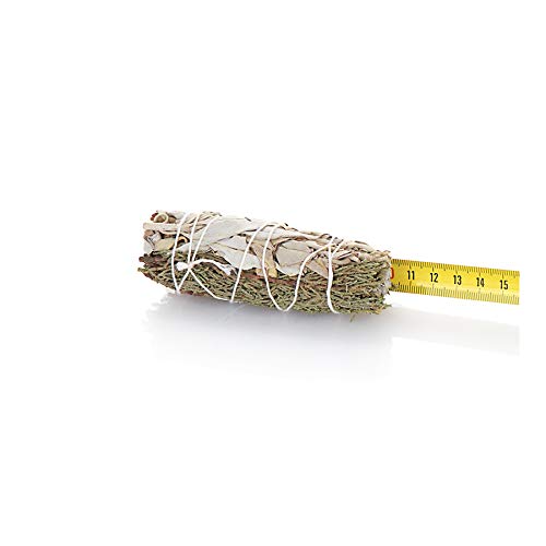 Nklaus 1X White Sage + Juniper Tips 10Cm 4" Smudge Sticks Incense Bundle 30G 6729 #TOP1