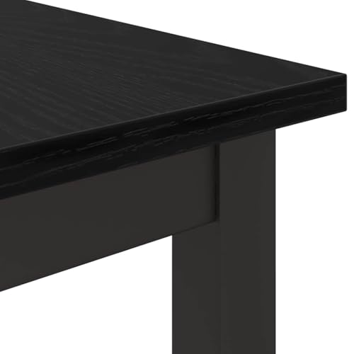 Table noire aspect chêne réglable pour soulager le dos au bureau à domicile - 8