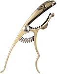 Guitare acoustique Capo Zinc Alliage Unique Leopard Design Excellent fonction mécanique pour les joueurs Taille or: 5.5 * 2.4" (Or)