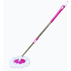S.D.R.K Traders Spin Mop Handle Stick with Microfiber Head Refill Stainless Steel Pole for 360° Floor Cleaning Mop…