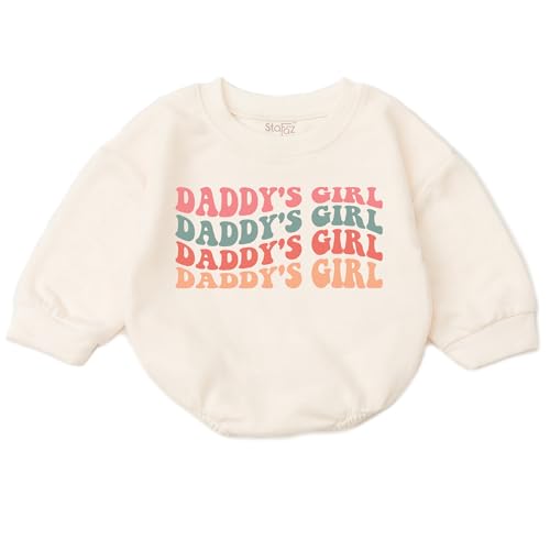 Image of VFAZ Daddy's Girls Baby Clothes-First Birthday Outfit Romper Newborn Bubble Toddler Infant Long Sleeve One-piece Gifts