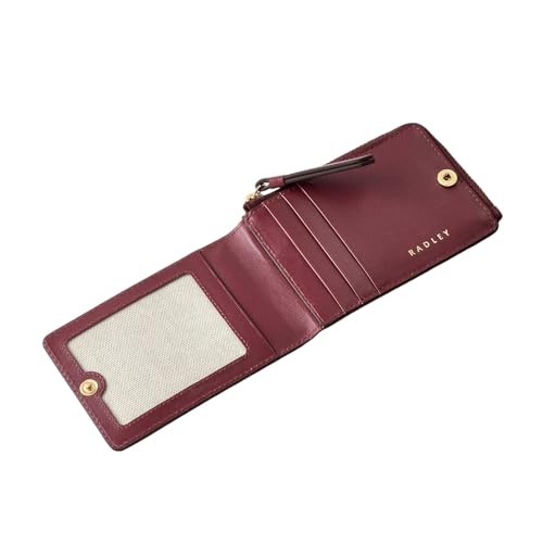 RADLEY Bloom Small Card Holder Wallet in Smooth Merlot Leather, Merlot, Small, Card purse4
