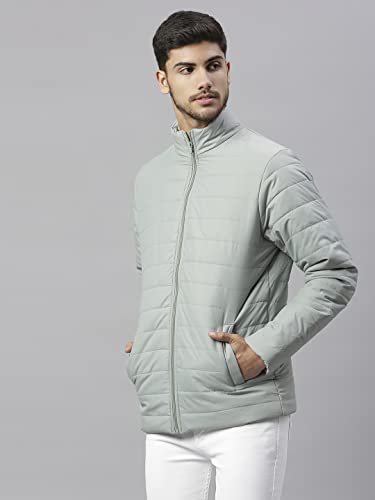 Image of Dennis Lingo Men's Solid Long-Sleeve Regular Fit Puffer Jacket - Waterproof, Lightweight, Casual Winterwear for Men
