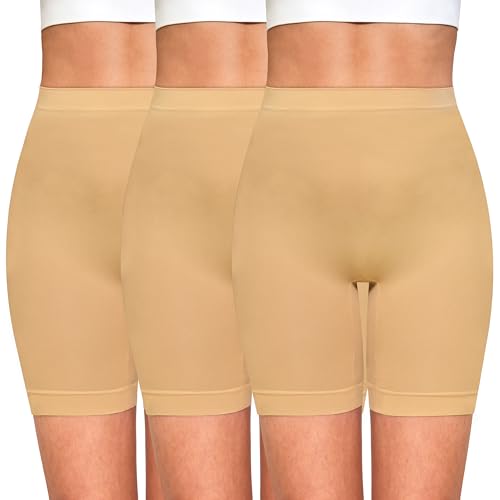 Image of Slip Shorts for Women Under Dresses Anti Chafing Boyshorts Seamless Smooth Shorts