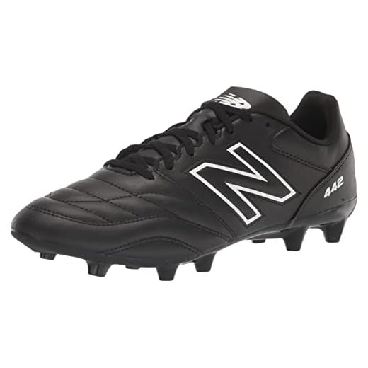 New Balance Men's 442 V2 Academy FG Soccer Shoe, Black/White, 9.5