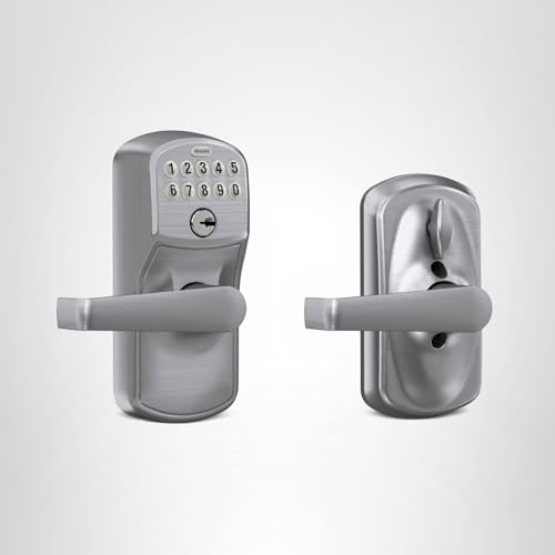 SCHLAGE Brushed Chrome FE595CS V PLY 626 ELA Plymouth Light Commercial Electronic Keypad Lock with Elan Lever(Satin Chrome) thumbnail 9