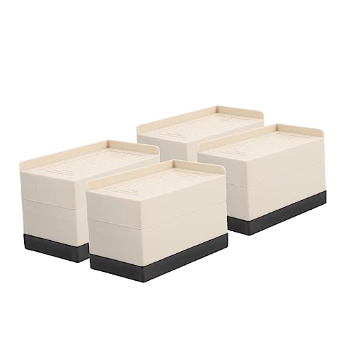 HONMEET 4pcs Bed Frame White Riser Couch Extender Sofa Lifters Furniture Risers