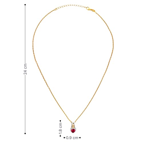 Image of 925 Sterling Silver Pendant Necklace for Women | Silver Locket with Chain | Daily Wear Jewellery | Minimalist Jewelry for Office & Casual Wear | Gift for Woman, Wife, Girlfriend, Mother, Sister | Anniversary, Birthday, Valentine's Day, Rakhi Gift