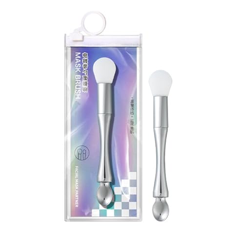 Aplicador de mascarillas faciales de silicona con cuchara y aplicador de cuidado de la piel de doble cabeza