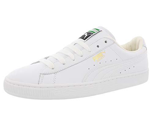 Baskets PUMA blanches au design épuré à lacets pour homme en taille 48.5 EU
