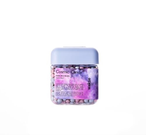 wakse Mini Cosmic Candy Hard Wax Beans 4.8oz Pink For Face and Body Hair Removal At-Home