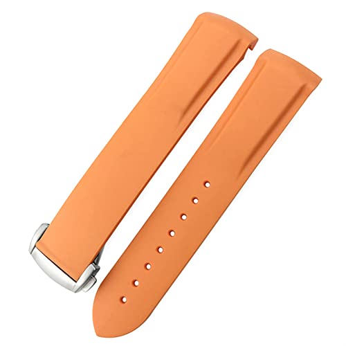 Bracelet de montre en caoutchouc 22mm finition premium incurvée