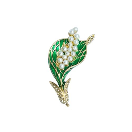 Image of Calla Lily Brooch for Women Enamel Calla Lily Lapel Pins Jewelry Gifts for Mom Wife Elegant Dress Accessories