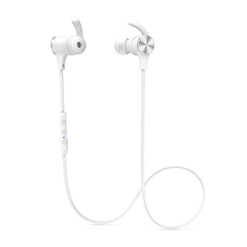 Preisvergleich Produktbild TaoTronics TT-BH07S Bluetooth 5.0 aptX HD AAC Compatible Sound Up to 15 Hours Long-Lasting IPX5 Android iPhone Wireless Earphone [White]