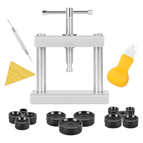Kit d'outils pour boîtier arrière de montre : refermez les capuchons bloqués avec la presse 12 formes