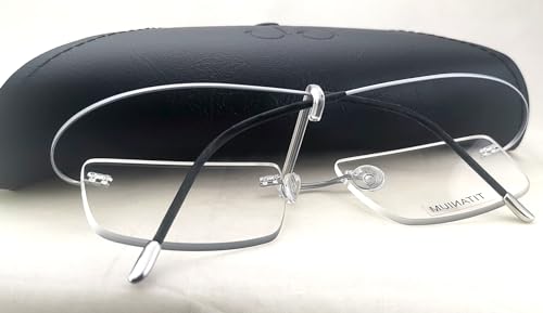 Image of Circleperson Rimless Titanium Eyeglass frames Men Hingeless Light weight 55-18-140