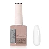 Love easy Rubber Base Coat for Nails, Clear Crystal Gel Polish for Strengthen Apex Building Enhance Reinforce, Protect Uneven Thin Damaged Weak Nail U V Last 30+Days(Long Lasting, pH 5)