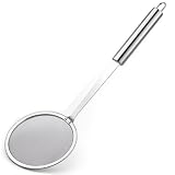 Skimmer Spoon - Filter Grease Foam Fine Mesh Fat Skimmer - Stainless Steel Sieve Colander Strainer With Handle Handheld - Fry Oil Filter for Cooking Sieve Spoon for Food Strainer Kitchen Gadget