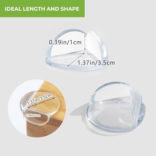 Image of Safe-O-Kid (Pack of 8) Ball Shaped Baby Safety Corner Guards with Strong 3 M Adhesive- Transparent Extra Safe, BPA Free, Non-Toxic, Elegant,Soft & Safe, Furniture Protectors - Transparent
