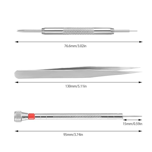 9-elementowy Zestaw Szczotków Do Skręcania dla Serwisantów Zegarów (0.8mm-1.6mm, Precyzyjne) – Narzędzie Do Naprawy Zegarów i Odkręcania Śrub Okularnych