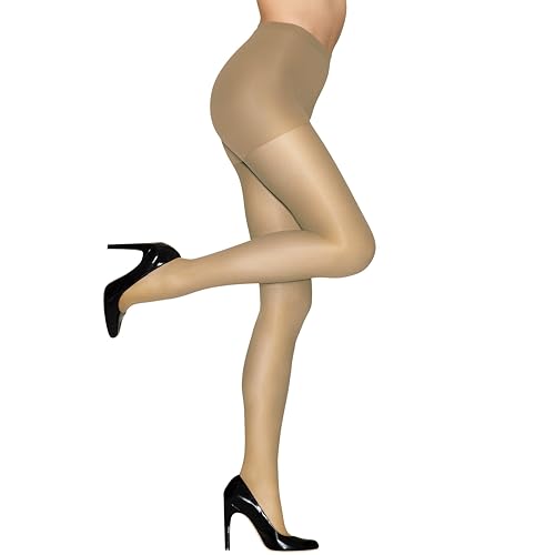 Image of Hanes Alive Women's Full Support, Control Top, Reinforced Toe Pantyhose