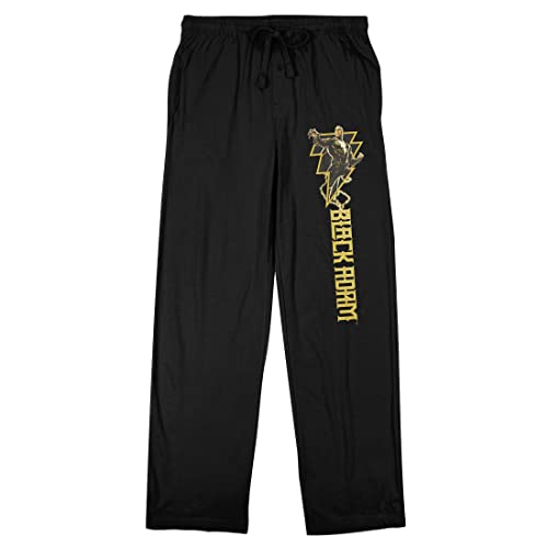 Black Adam Lightning Bolt Adam Men's Black Sleep Pajama Pants