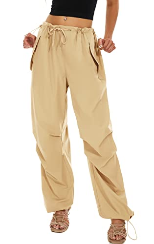Amazon.com: HORSSLE Parachute Pants Cargo Pants Women Baggy Y2K