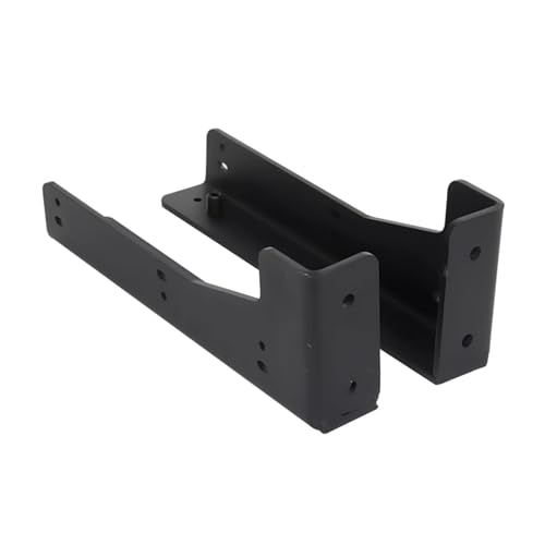 Tow000Ack 2 Stück Metall Regalhalterung Schwarz