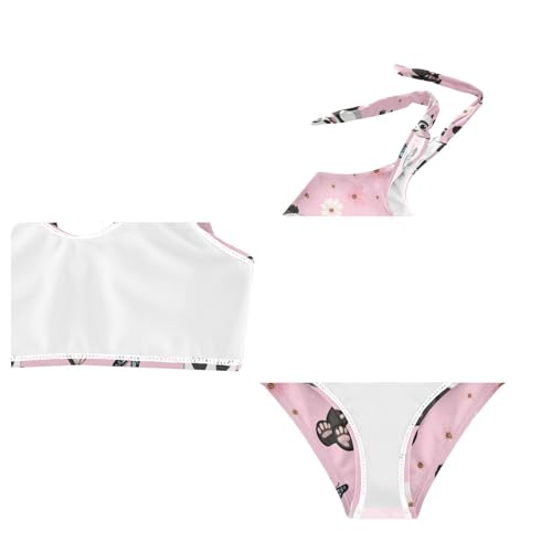 Wusikd Cute Pandas Girls Swimsuits Two Piece Butterfly Swimwear Bikini Set for for Girls Size 3T4
