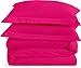LinenHouse Premium Quality 3-Piece Duvet Cover Set with Zipper Closure & Corner Ties,Solid 1000-TC Ultra Soft Pillow Shams 100% Egyptian Cotton (King/Cal-King 94x104, Hot Pink)