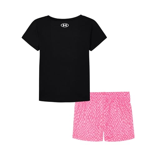 Image of Under Armour Girl's 2-piece Short Sleeve Tee and Shorts Set, Lightweight and Comfortable