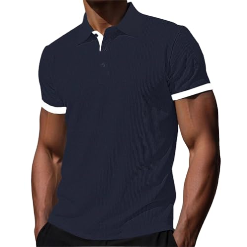 T-shirt été polo homme manches courtes en maille décontractée