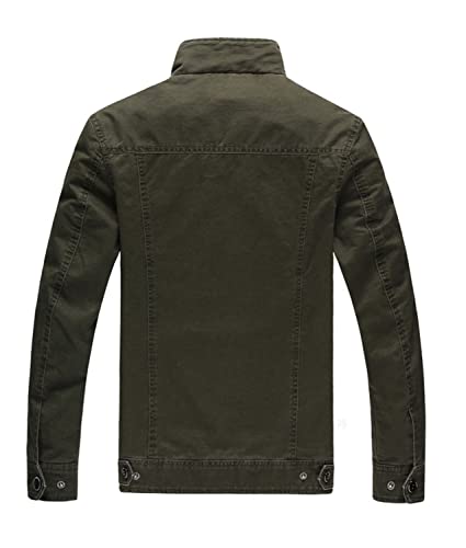 MERCIYD Veste demi-saison militaire pour homme Col montant Veste d'aviateur en coton bomber Plusieurs poches Veste militaire - Image 6
