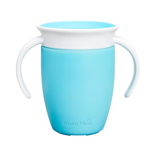 Munchkin Miracle 360° Vaso De Entrenamiento Con Asas, color Azul, 207 ml