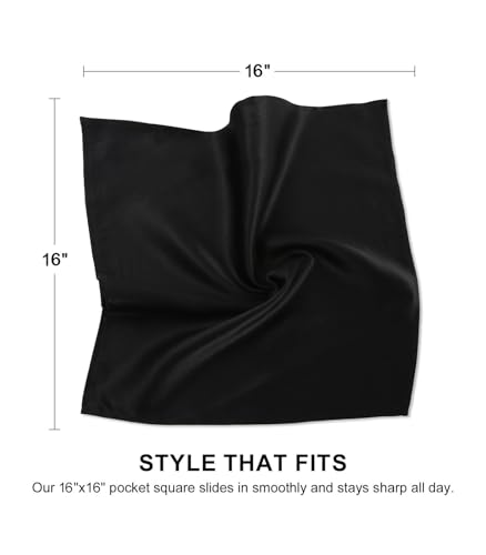 Image of DAISYSILK Pocket Squares for Men, 100% Mulberry Silk Pocket Square, Luxury Men's Pocket Square for Suits & Tuxedos