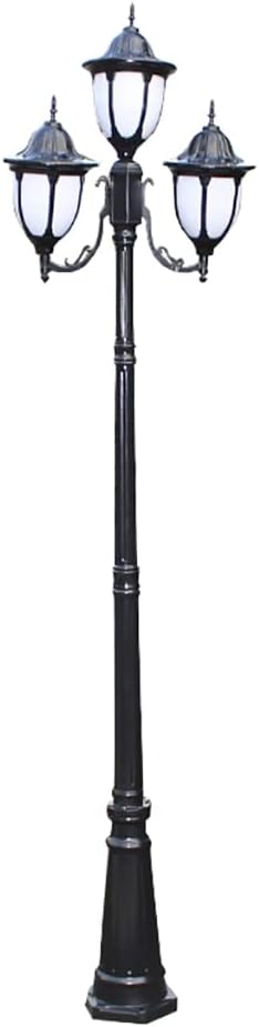 Lámpara de pie exterior de 318 cm de aluminio con pantalla acrílica blanca