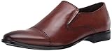 Kenneth Cole REACTION Men's Eddy Brogue Slip-On Loafer, Cognac, 9.5