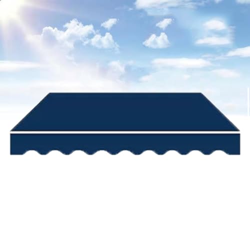 Tela retráctil de repuesto para toldo de patio al aire libre, cubierta de parasol para tiendas, restaurantes, cafeterías, puertas y ventanas, 3 x 1,5 m, solo tela azul