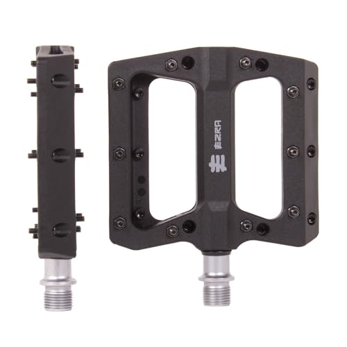 Pédales Plates BMX Eastern Bikes Ezra nylon noir axe acier 9/16 pour velo freestyle