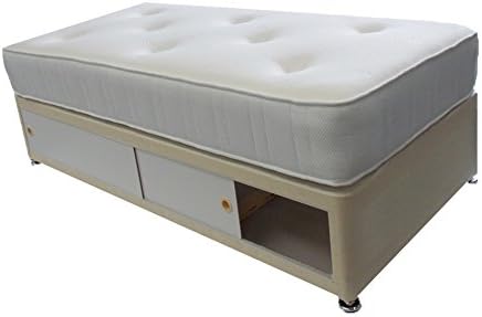 Divan, polyester, Cream, Single (90 x 190 cm)