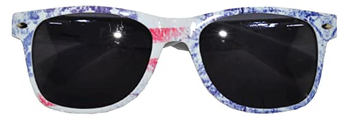 Image of OWL Classic American Flag Sunglasses USA Patriot Colored Lens 4th of July