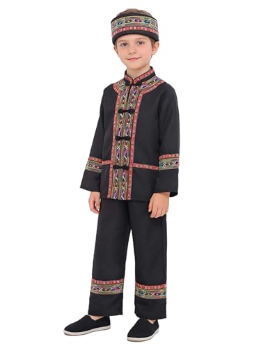 Costume traditionnel garçons de danse populaire confortable anti-irritation pour enfants