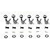 KAISH Chrome 6 Inline Tuning Keys Guitar Tuners Machine Heads for Small Semicircle