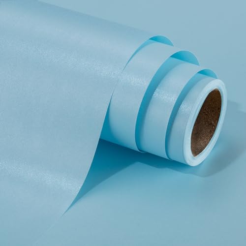 キラキラ ピンクギフト包装紙, ホログラフィック, クリスマス ラッピングペーパー, パーティー デコレーション, 光沢仕上げ，大判かわいい絵柄，子供包装紙，厚手包装，折り畳みギフト包装，誕生日クリスマスお祝い，包装用品 ﻿ (淡い青色)