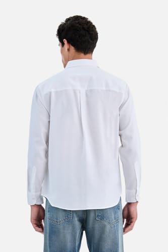 Image of SNITCH Men Casual & Formal Shirt | Regular Fit Full Sleeve Spread Collar Solid Style | 100% Cotton Breathable Woven Fabric for Everyday Wear & Stylish Office Outings
