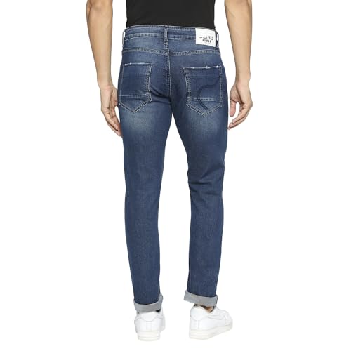 Image of Being Human Blue Cropped Fit Men's Denims Clothing