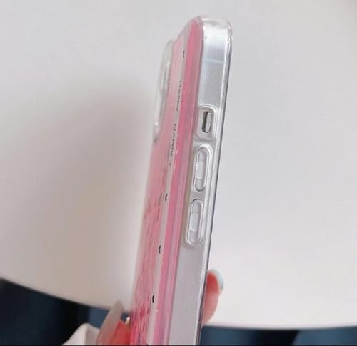 Image of PEEPERLY Back Cover Case for iPhone 15 Pro Scratch Resistant Anti-Slip TPU Shockproof Protective Durable Luminous Charming Floral Case for Girls & Women(Pink)