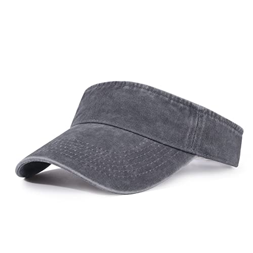 Image of HH HOFNEN Sports Sun Visor Hats Cotton Twill Ball Adjustable Sun Caps for Men Women