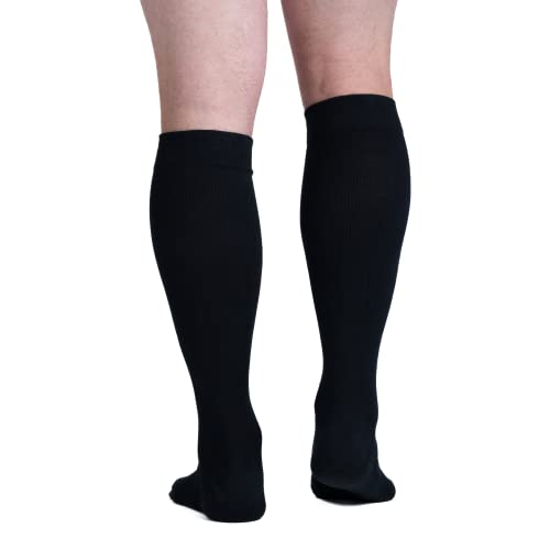 Image of EvoNation Men & Women Knee High 20-30 mmHg Graduated Compression Cotton Socks - Firm Pressure Compression Garment