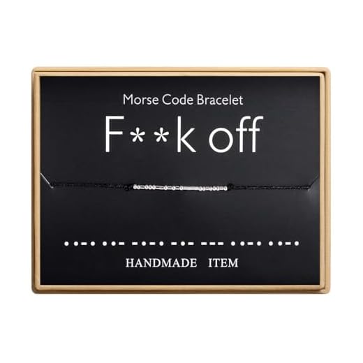 Sunique Fuck off Morse Code Bracelet Handmade Bead Adjustable String Bracelets Inspirational Jewelry for Women
